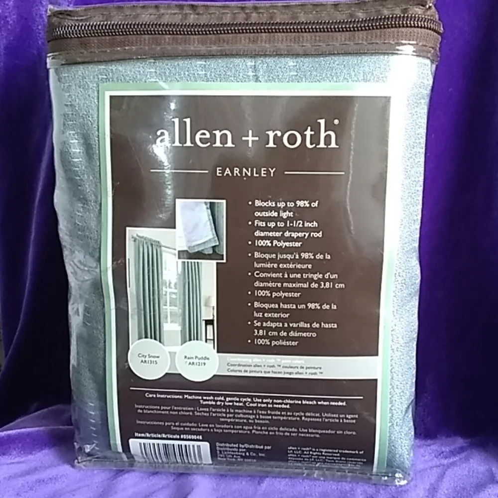 FINAL MARKDOWN ALLEN+ROTH Earnley Lined Rod Pocket Blackout panel